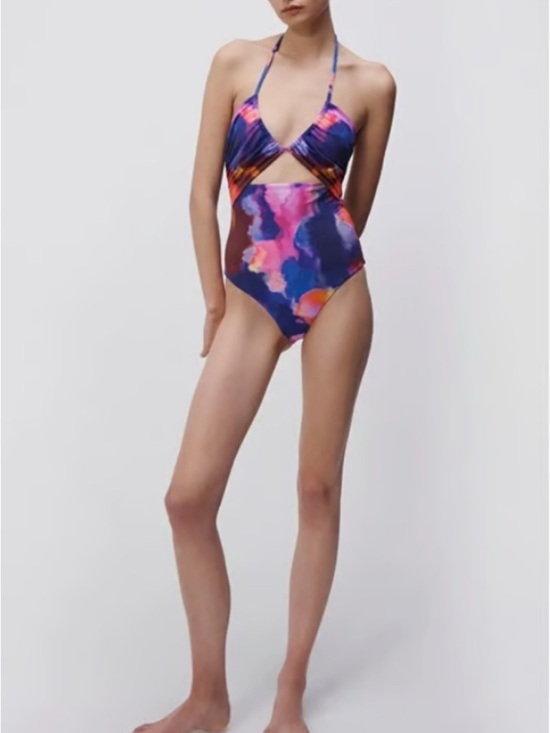 Jonathan Simkhai Other - Jonathan Simkhai Multicolor Abstract One-Piece Swimsuit in Blue and Pink